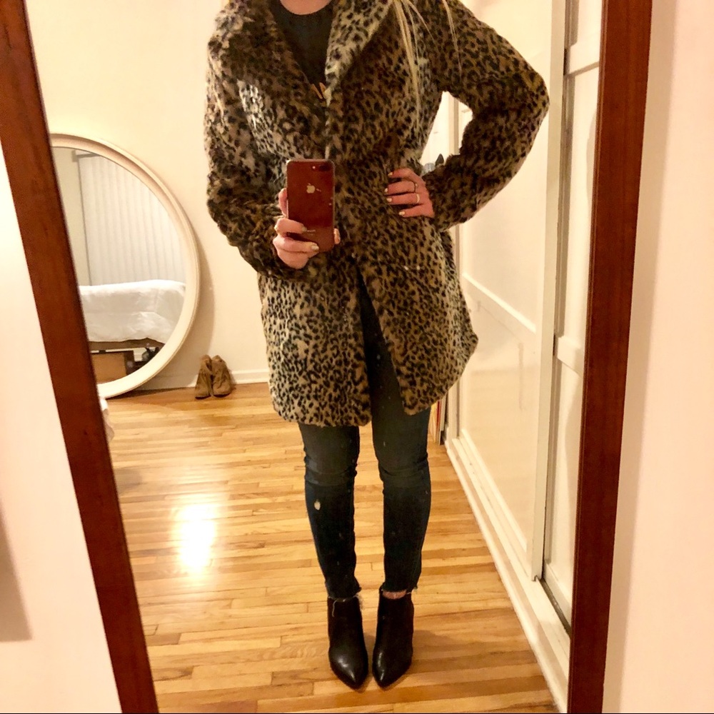 NEW Leopard faux fur Jacket By Goosecraft